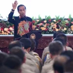 Presiden Jokowi bertemua perwira tinggi Polri