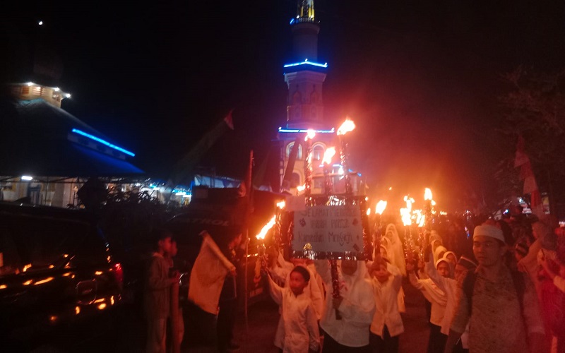 Pawai Obor di Serdang Bedagai