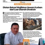 Distan Bekasi Wajibkan Hewan Kurban dari Luar Daerah Divaksin