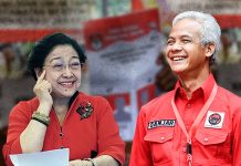 Megawati dalam suatu kesempatan dengan Ganjar Pranowo