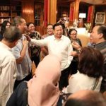 Prabowo Subianto bersama para pemimpin media nasional di kediamannya di Hambalang Bogor