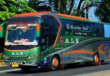 Salah satu armada PO Bus ALS