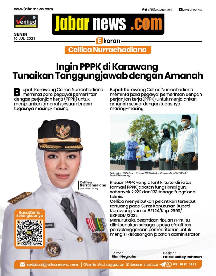 Cellica Nurrachadiana Ingin PPPK di Karawang Tunaikan Tanggungjawab dengan Amanah