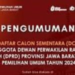 KPU Jawa Barat resmi mengumumkan DCS untuk Pemilu 2024.