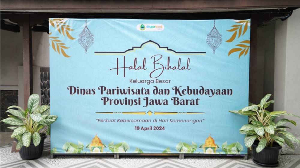 Backdrop Halal Bihalal Keluarga Besar Disparbud Jabar 2024