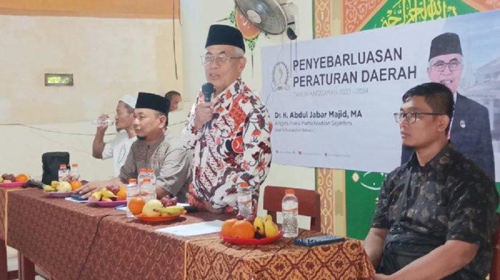 Abdul Jabbar Majid anggota Komisi III DPRD Jabar saat melakukan sosialisasi