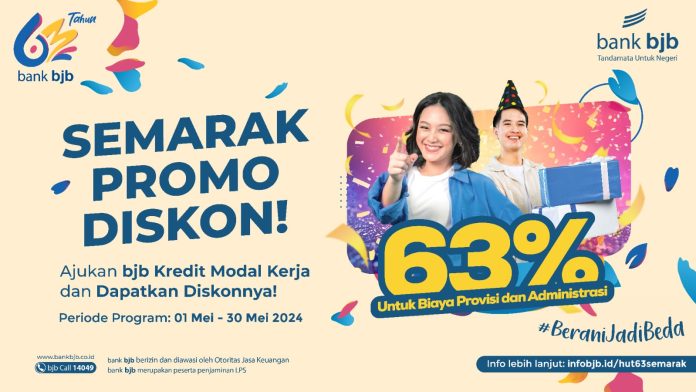 Semarak Promo Diskon 63% di 63 Tahun bank bjb: Keringanan Biaya untuk Nasabah