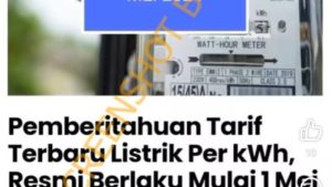 Ilustrasi berita hoaks kenaikan tarif listrik