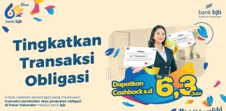 Rayakan HUT Ke-63, bank bjb Tawarkan Promo Cashback Obligasi Ritel