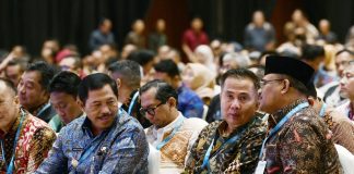 Penjabat Gubernur Jawa Barat Bey Machmudin menghadiri Musrenbangnas Tahun 2024 di Balai Sidang Convention Center, Jakarta, Senin (6/5/2024). (Foto: Adpim Jabar)