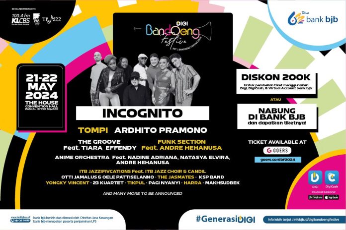 DIGI Bandoeng Festive 2024: Musik Jazz Spektakuler Bersama Incognito