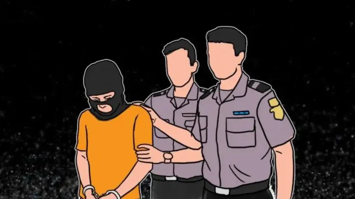 Ilustrasi polisi menangkap pelaku penggelapan barang elektronik PT Energi Konstruksi Nasional di Purwakarta