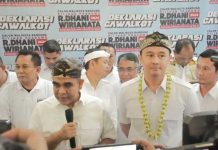 Partai Gerindra saat deklarasi Ridwan Dhani sebagai Bacawalkot Bandung (1)