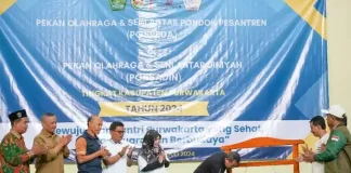 Pj Bupati Purwakarta Benni Irwan saat membuka kegiatan Pospeda dan Porsadin tingkat Kabupaten Purwakarta Tahun 2024 (Foto: Sinar Jabar)