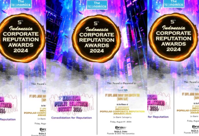 bank bjb Raih ‘Corporate Reputation Awards 2024’. Berkat Strategi Komunikasi dan Inovasi Digital