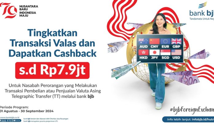 Untung Besar! Nikmati Cashback Valas di bank bjb Selama HUT RI ke-79