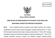 Putusan Mahkamah Konstitusi (MK) Republik Indonesia yang mengubah syarat pencalonan kepala daerah dan wakil kepala daerah pada Pilkada agar lebih adil