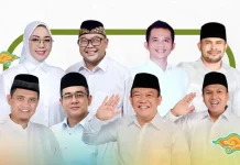 Empat pasangan calon bupati dan wakil bupati Purwakarta yang akan berkonstestasi pada Pilkada Purwakarta 2024 (Foto: Instagram @urangpurwakarta.id)