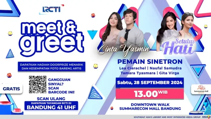 Flyer Meet & Greet sinetron RCTI Cinta Yasmin & Setulus Hati (Foto: RCTI)