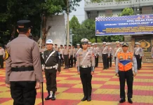 Apel gelar pasukan Operasi Zebra Lodaya 2024 di Polres Purwakarta. (Foto: Dok Humas Polres Purwakarta)