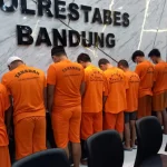 Konferensi pers kasus curanmor di Polrestabes Bandung