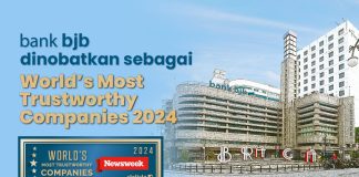 bank bjb Raih Penghargaan Prestisius sebagai World's Most Trustworthy Companies 202