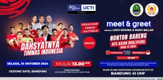 Flyer Dahsyatnya Timnas Indonesia Hadir di Bandung: Nonton Bareng Timnas Indonesia vs Tiongkok dan Meet & Greet dengan Bintang Tamu Spesial! (Foto: RCTI)