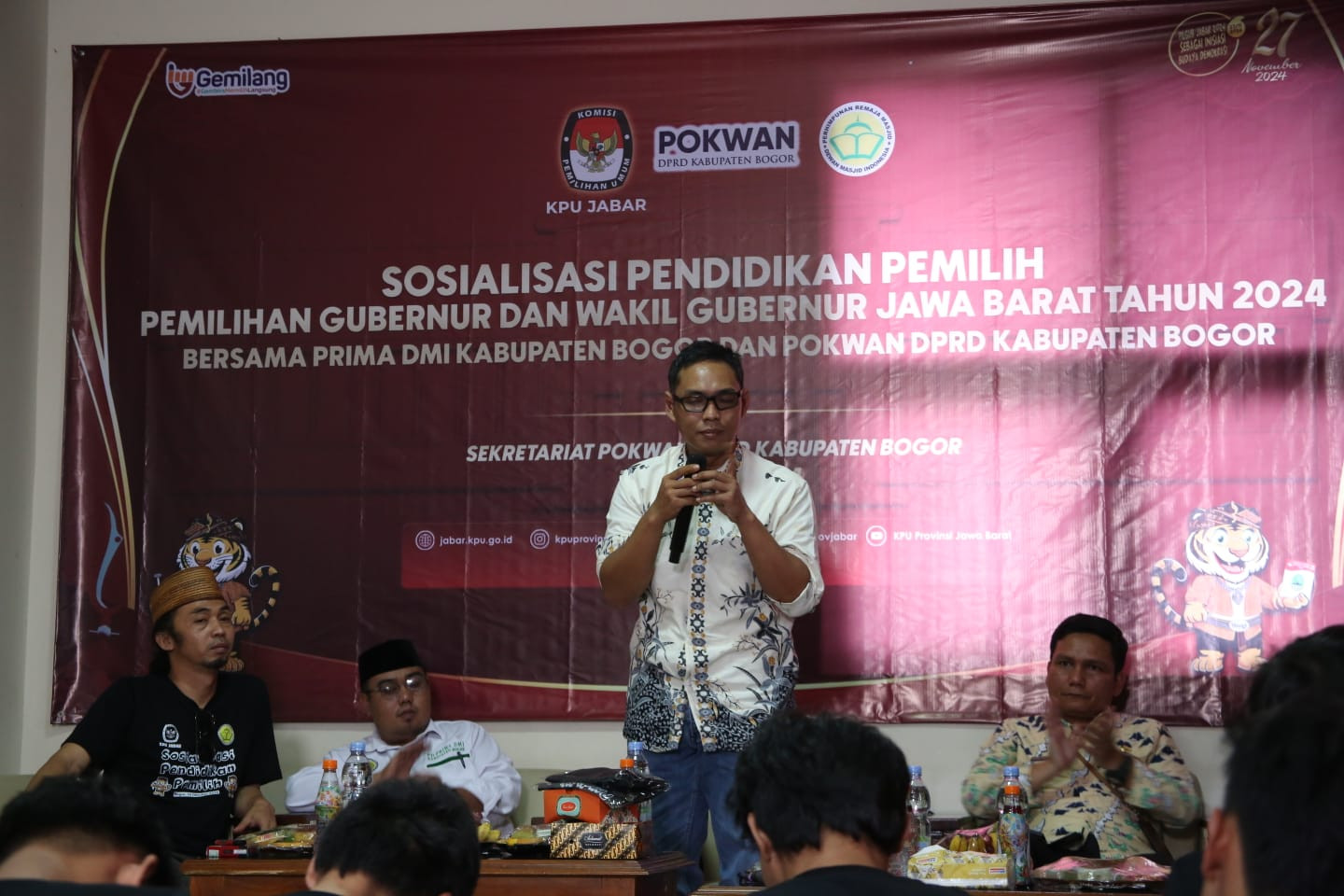 Sosialisasi pendidikan pemilih yang diselenggarakan KPU Jabar bersama Prima DMI dan Pokwan DPRD Kabupaten Bogor (Foto: Ist)