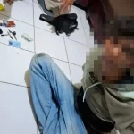 Pelaku saat diamankan di Mapolsek Campaka. (Foto: Dok Polsek Campaka)