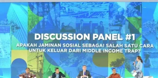 Diskusi panel dalam kegiatan Social Security Summit 2024 yang digelar BPJS Ketenagakerjaan di Hotel Bidakara, Jakarta Selatan, pada tanggal 26 November 2024. (Foto: Ist)