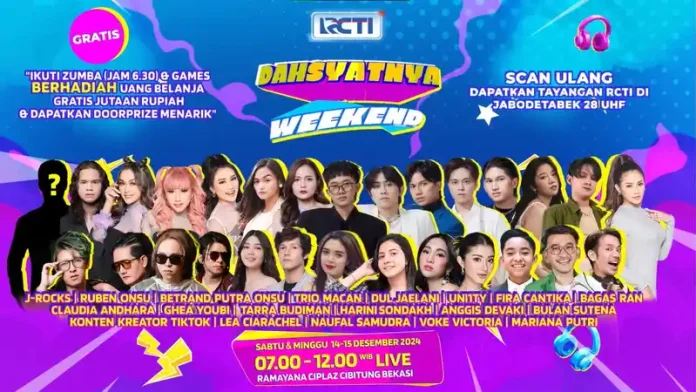 Dahsyatnya Weekend di Cibitung Bekasi, hadirkan bintang tamu dan musisi papan Indonesia (Foto: RCTI)