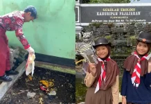 Murid SDN Ekologi Kahuripan Pajajaran Purwakarta belajar mengelola sampah makanan menjadi produk yang bernilai ekonomis, untuk menumbuhkan rasa peduli lingkungan sejak dini (Foto: Ist)