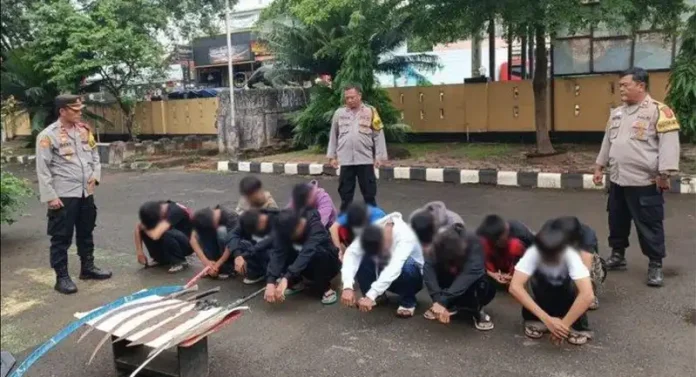 Polsek Pagaden amankan pelajar anggota geng Kansas 122 Subang (Foto: Ist)